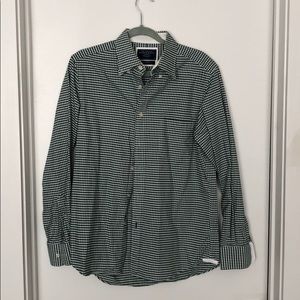 Charles Tyrwhitt men’s green and white check shirt